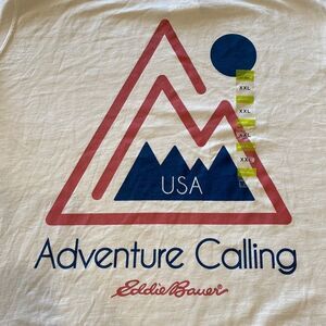 Eddie Bauer Adventure Calling Mountain Graphic Tee Mens Size XXL NWT